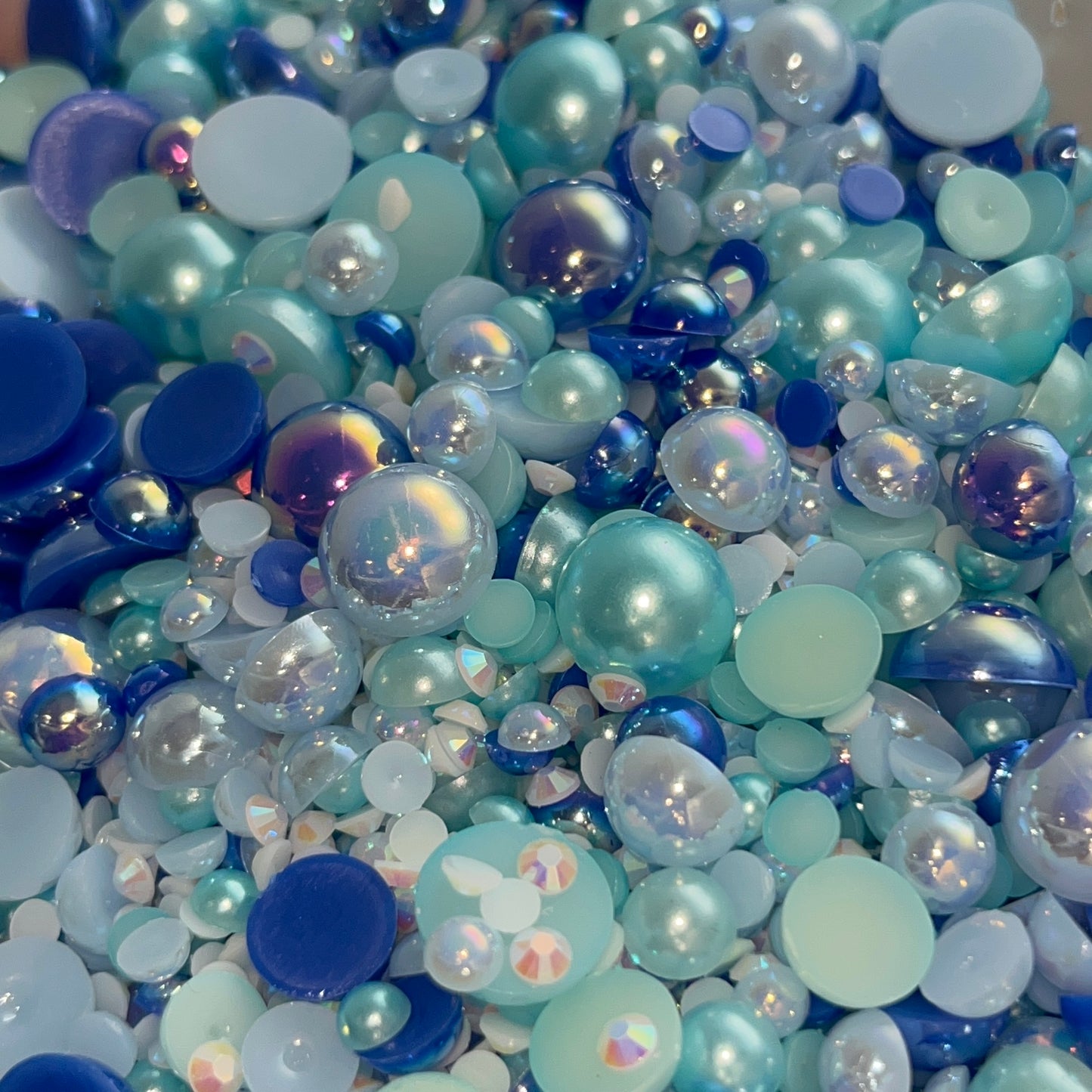 Glass Slipper - Pearl and Rhinestone mix