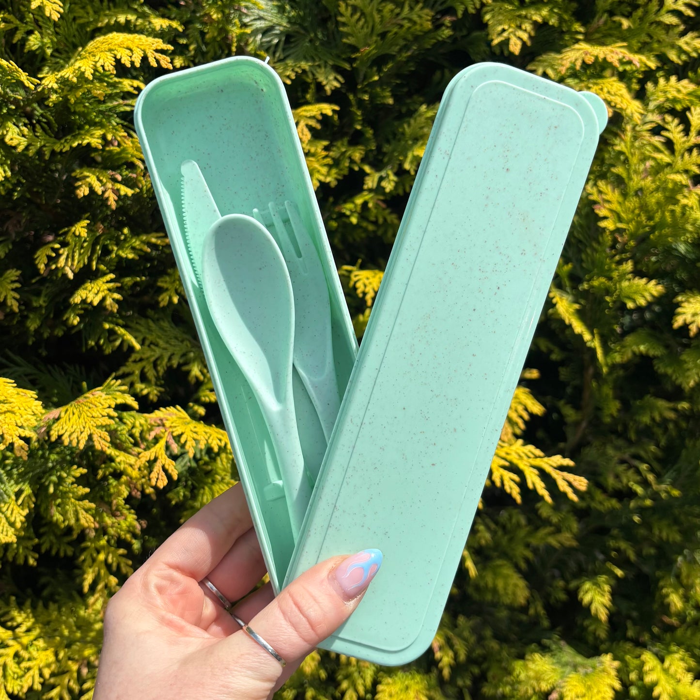 4 Piece Reusable Travel Cutlery Set