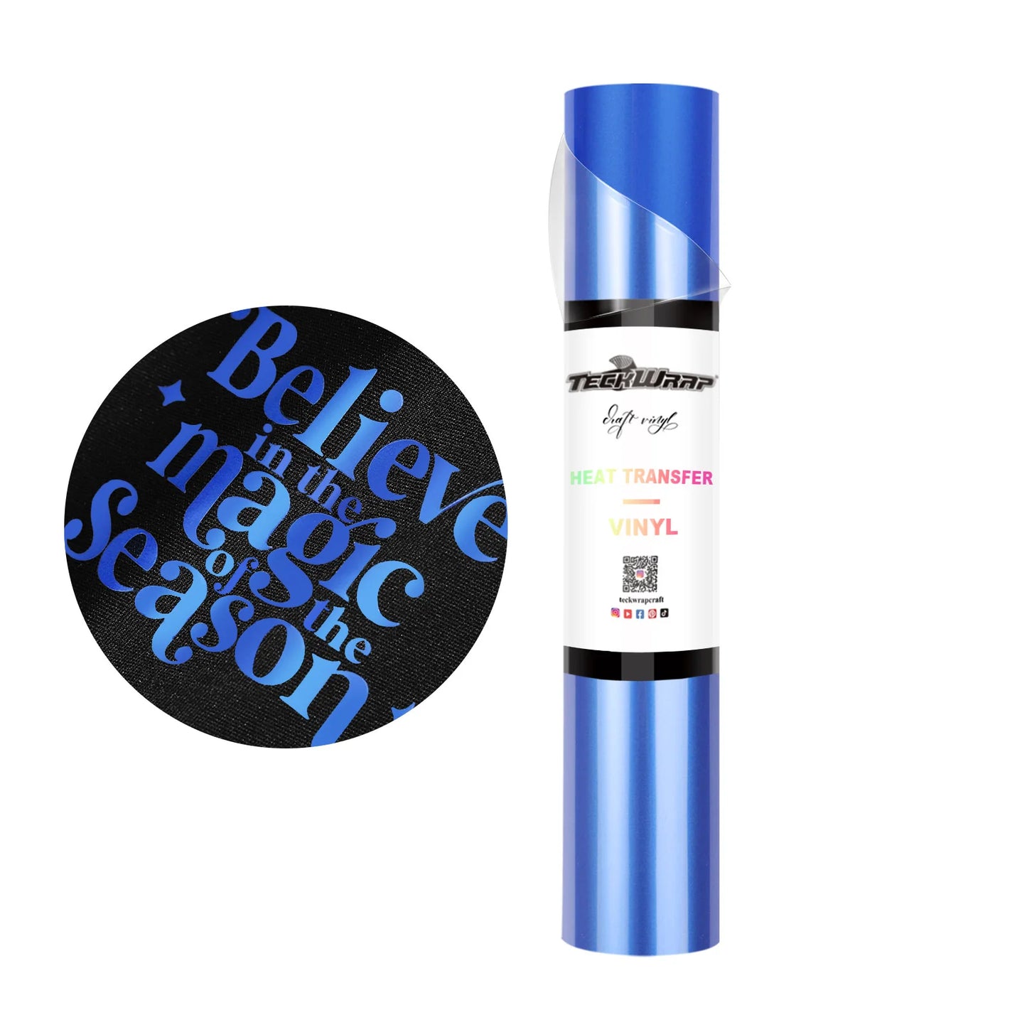 Teckwrap Mild Blue Metallic Pearlescent HTV - 5ft