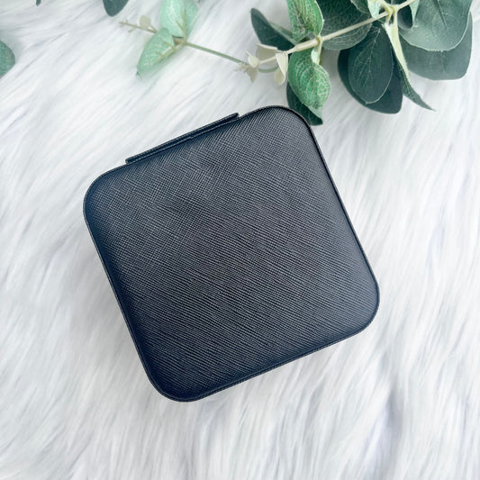 Black Faux Leather Jewellery Organiser
