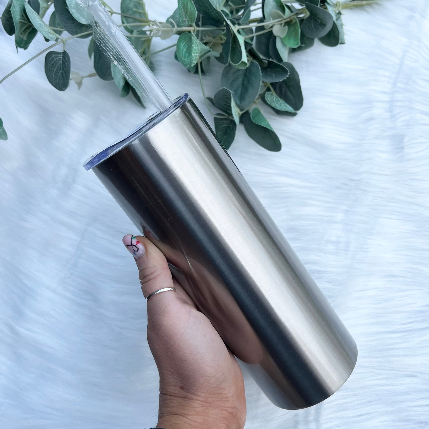 20oz Sublimation Straight Skinny Tumbler - Stainless Steel