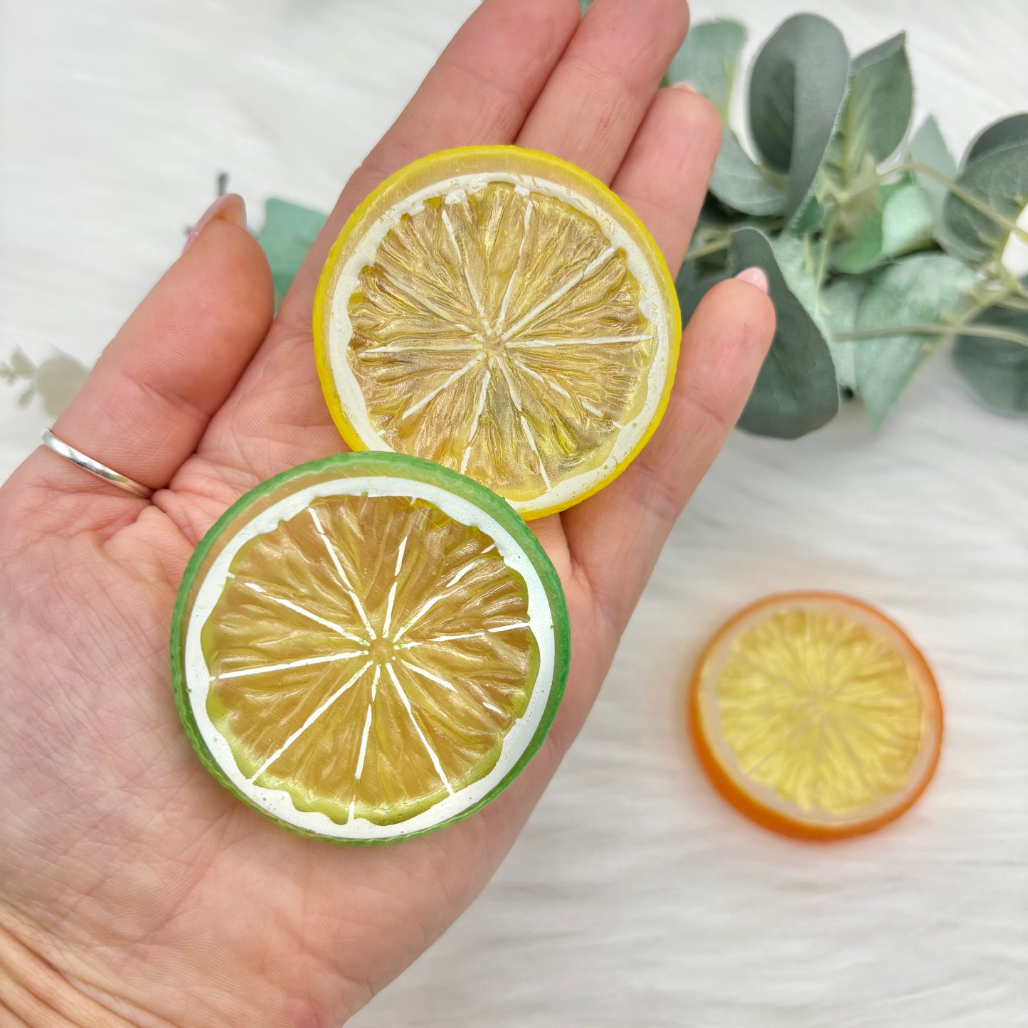 Imitation Fruit Slices - Pack Of 3 Cabochons