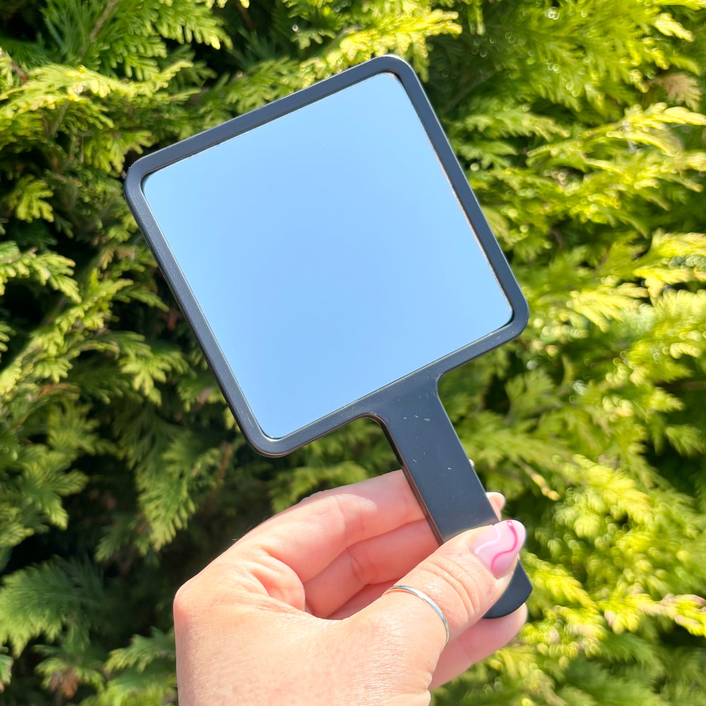 Hand Held Square Mirror