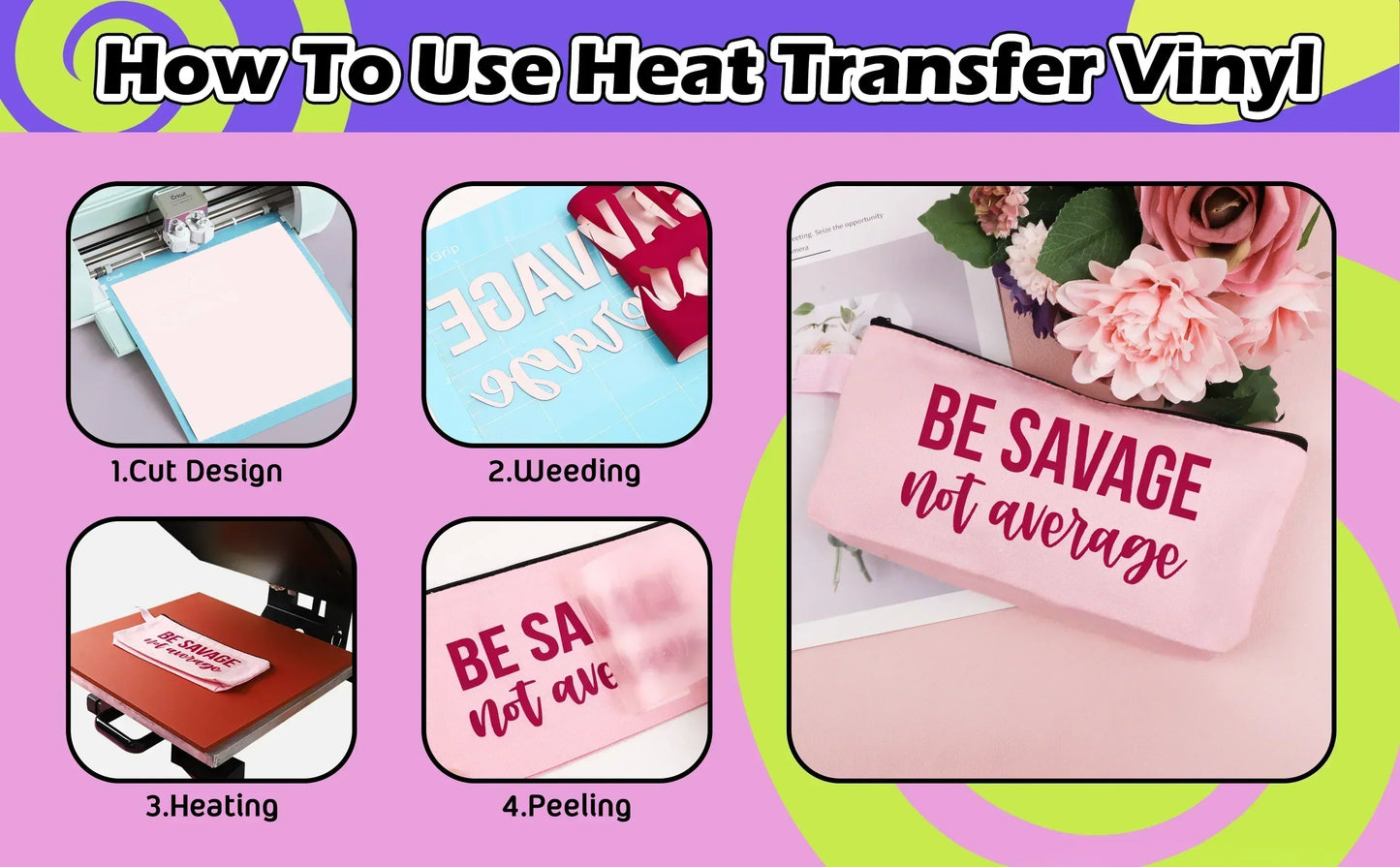 Teckwrap Neon Rose Pink PU HTV - 5ft