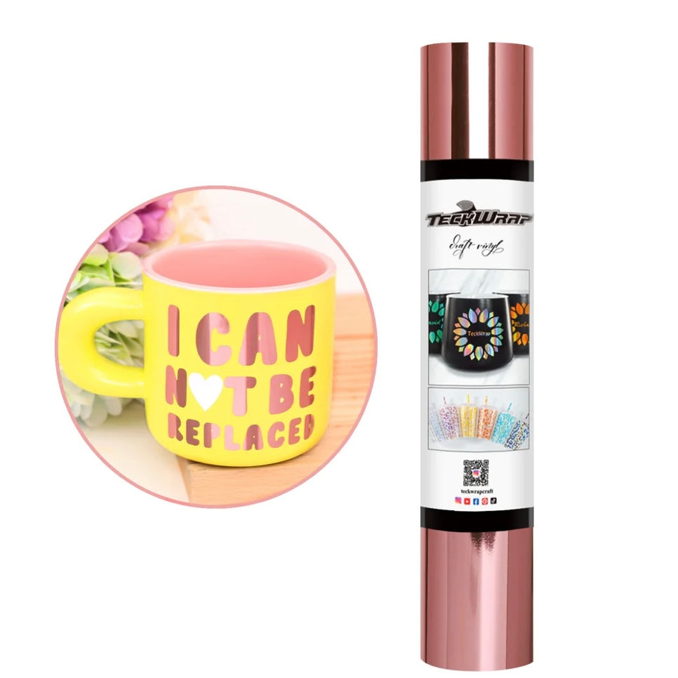 Teckwrap Rose Gold Bubble Free Mirror Chrome Adhesive Vinyl