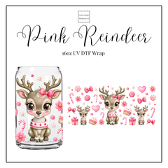 Pink Reindeer 16oz UVDTF