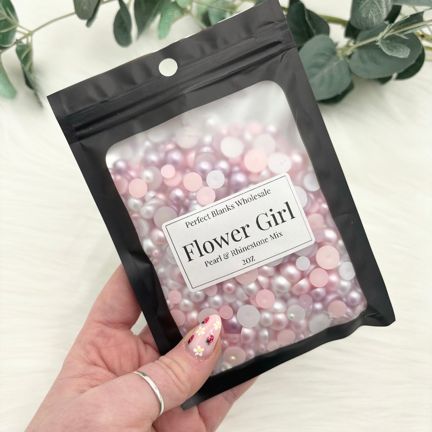 Flower Girl - Pearl and Rhinestone mix 1oz