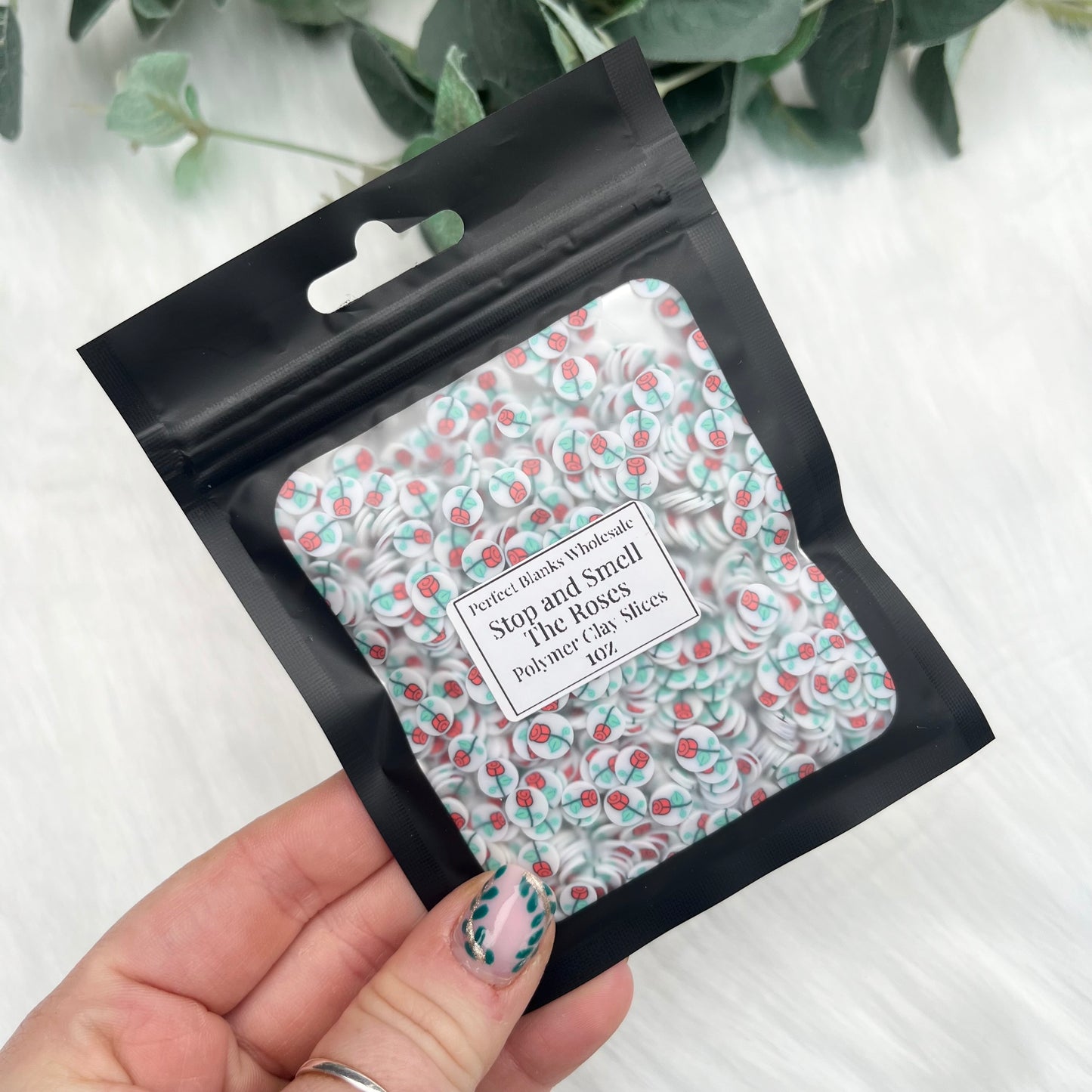 Stop and Smell The Roses - Polymer Clay Slices 1oz