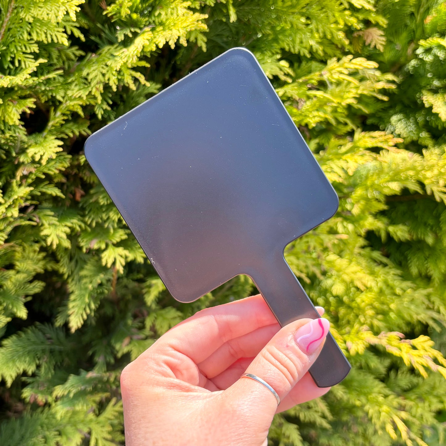 Hand Held Square Mirror