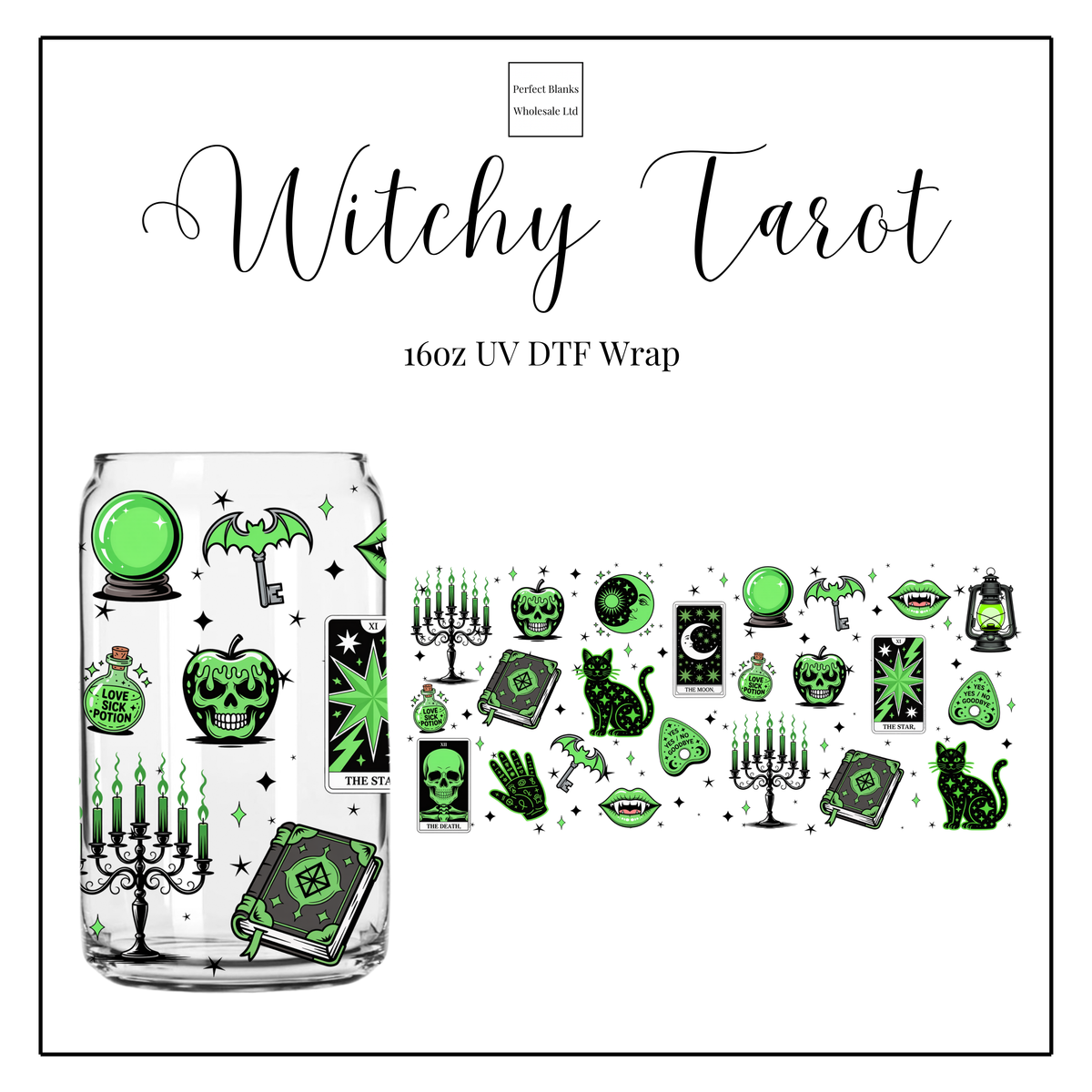 Witchy Tarot 16oz UVDTF