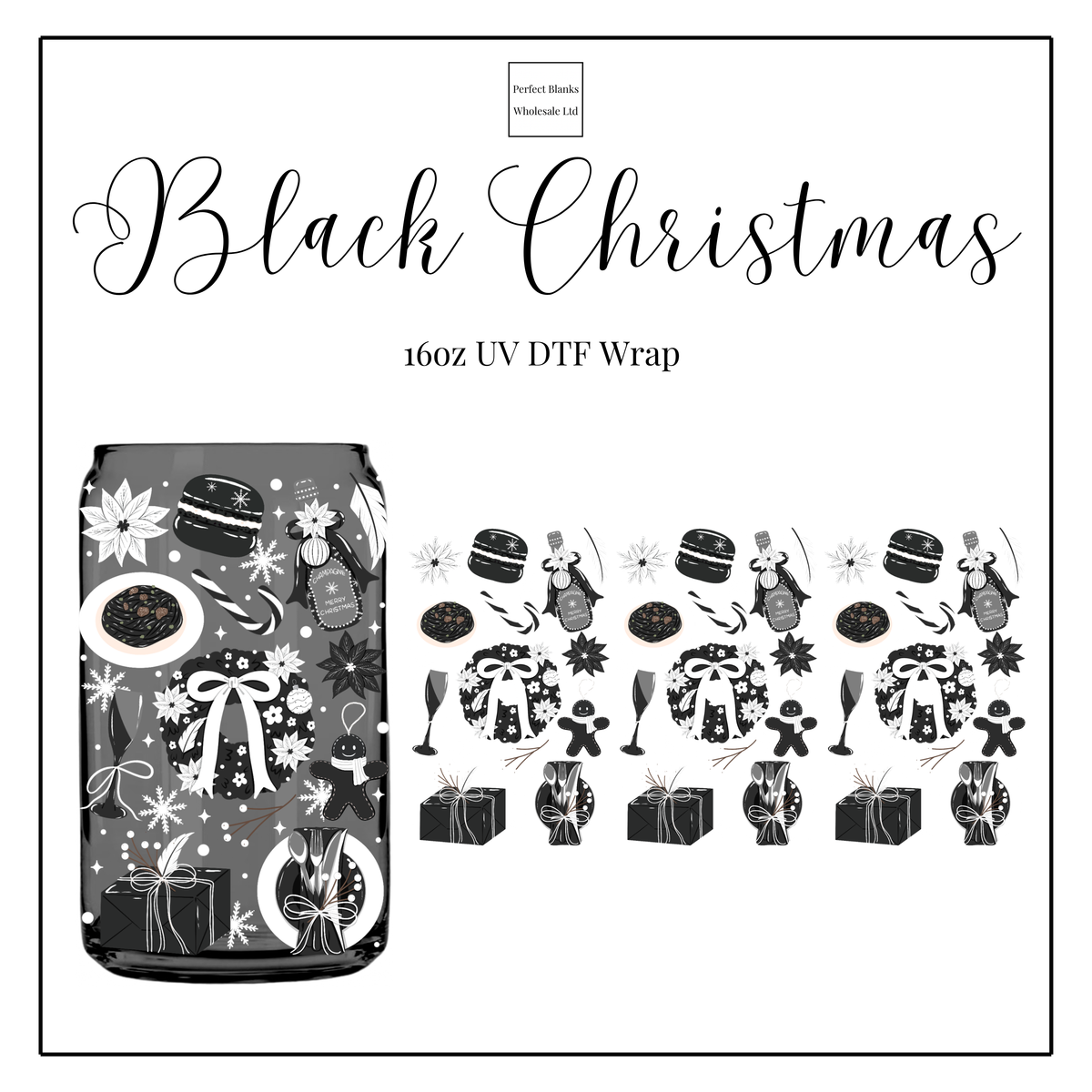 Black Christmas 16oz UVDTF