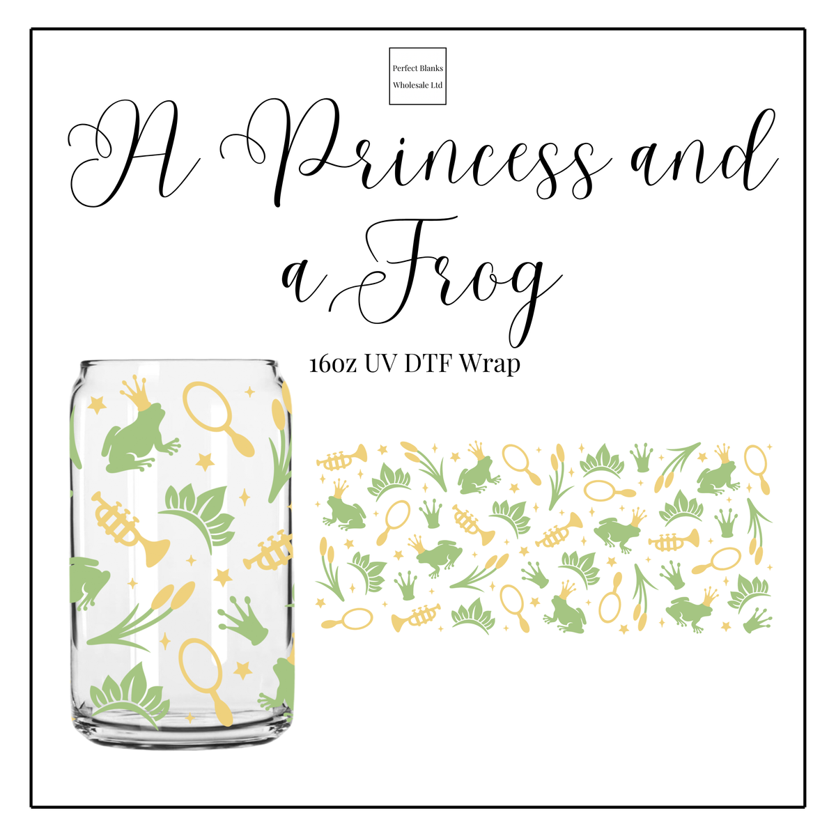A Princess & a Frog 16oz UVDTF