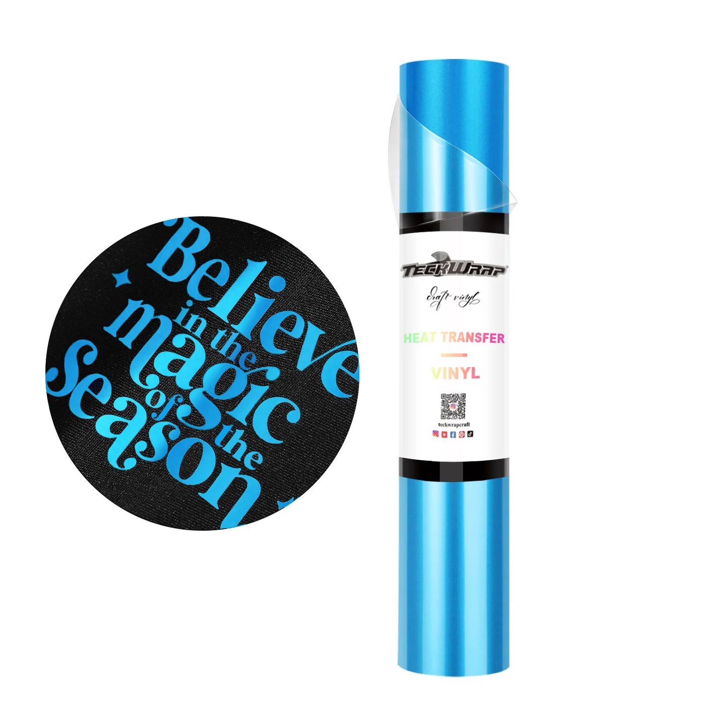 Teckwrap Piction Blue Metallic Pearlescent HTV - 5ft
