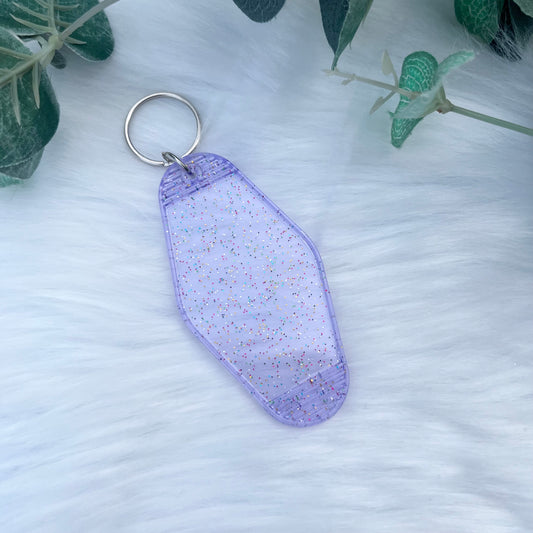 Glitter Purple Motel Keyring - No. 43