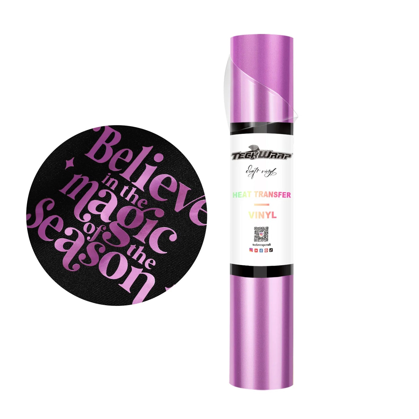 Teckwrap Matte Fushia Metallic Pearlescent HTV - 5ft