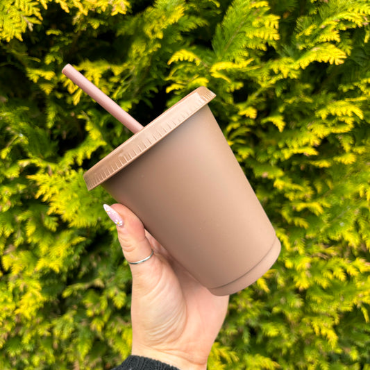 Coffee Brown 16oz Coloured Cold Cup