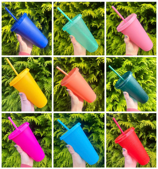 24oz Glitter Cold Cups