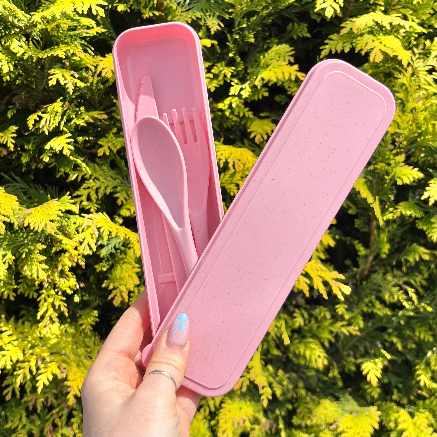 4 Piece Reusable Travel Cutlery Set