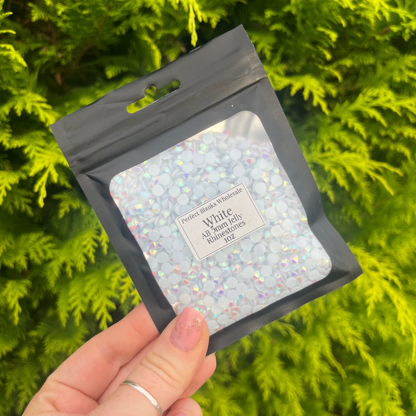 White AB Jelly Rhinestones - 5mm