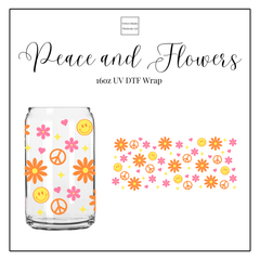 Peace and Flowers 16oz UVDTF