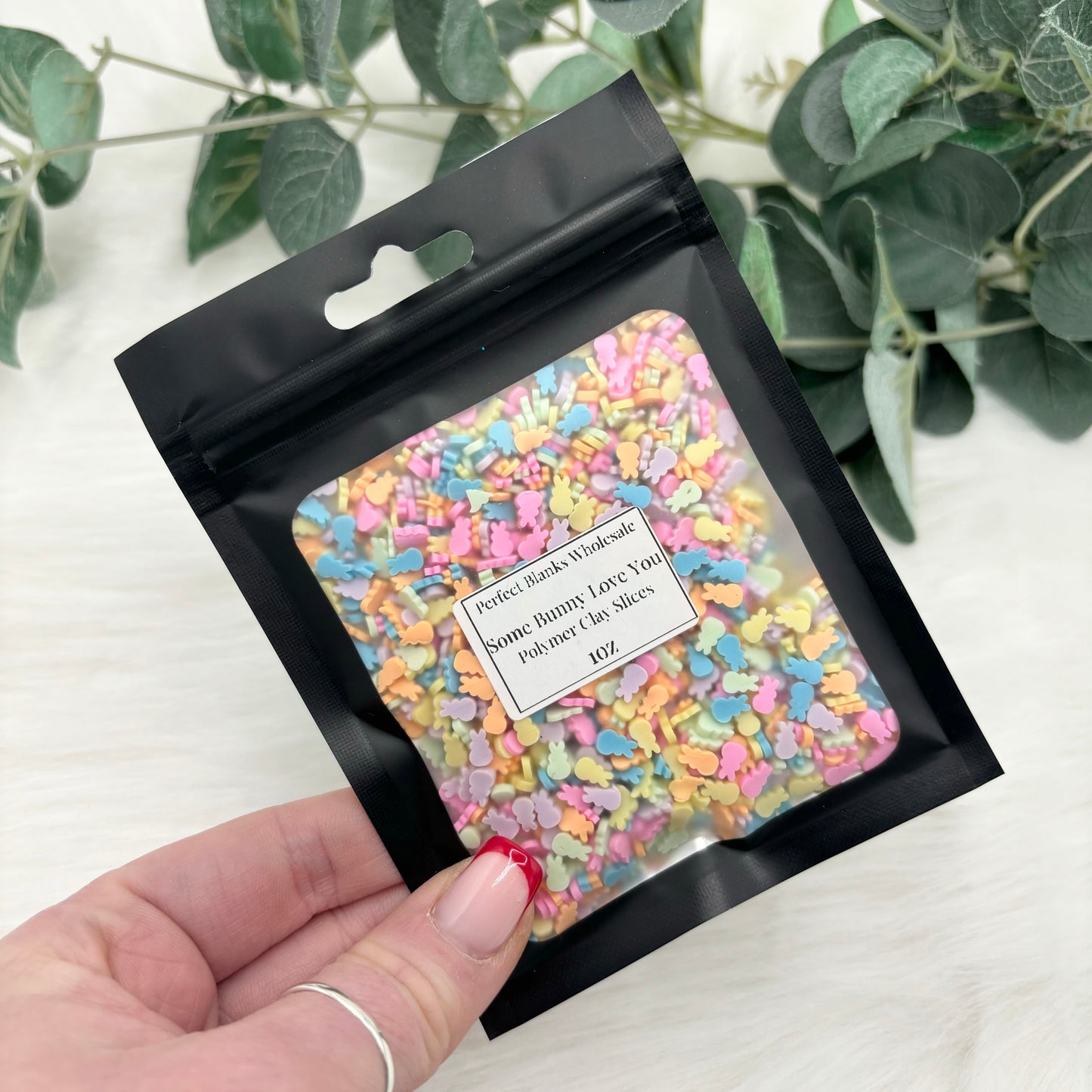 Some Bunny Loves You - Polymer Clay Slices 1oz