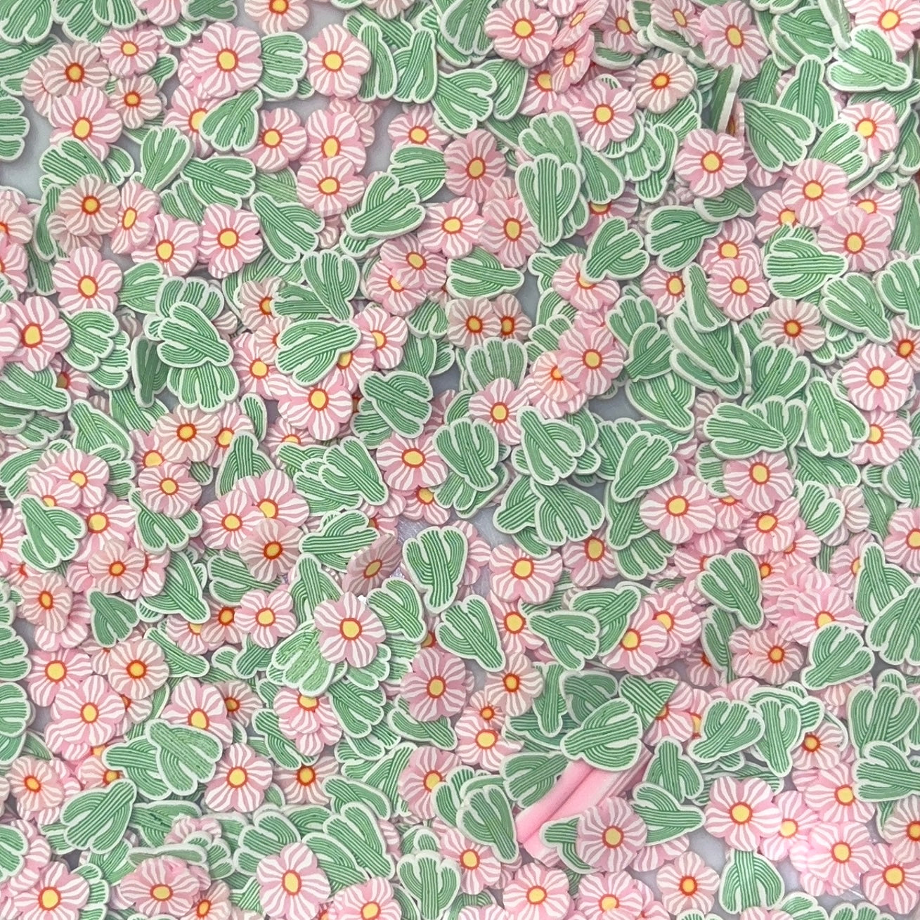 Pretty Cactus Mix - Polymer Clay Slices 1oz