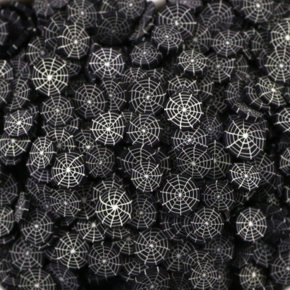 Black Webs - Polymer Clay Slices 1oz