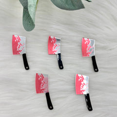 Bloody Meat Cleaver Knife - 5 Pack of Cabochons