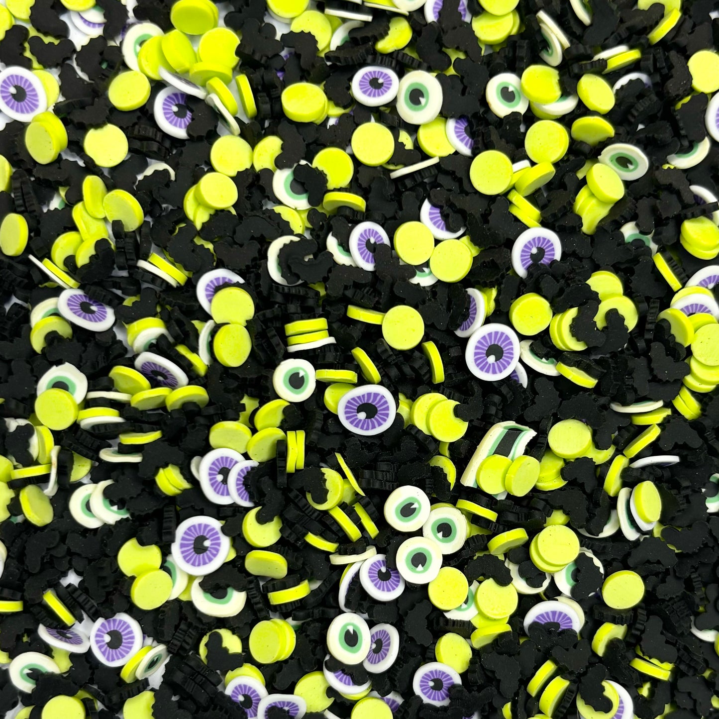 Spooky Eyes & Bats - Polymer Clay Slices