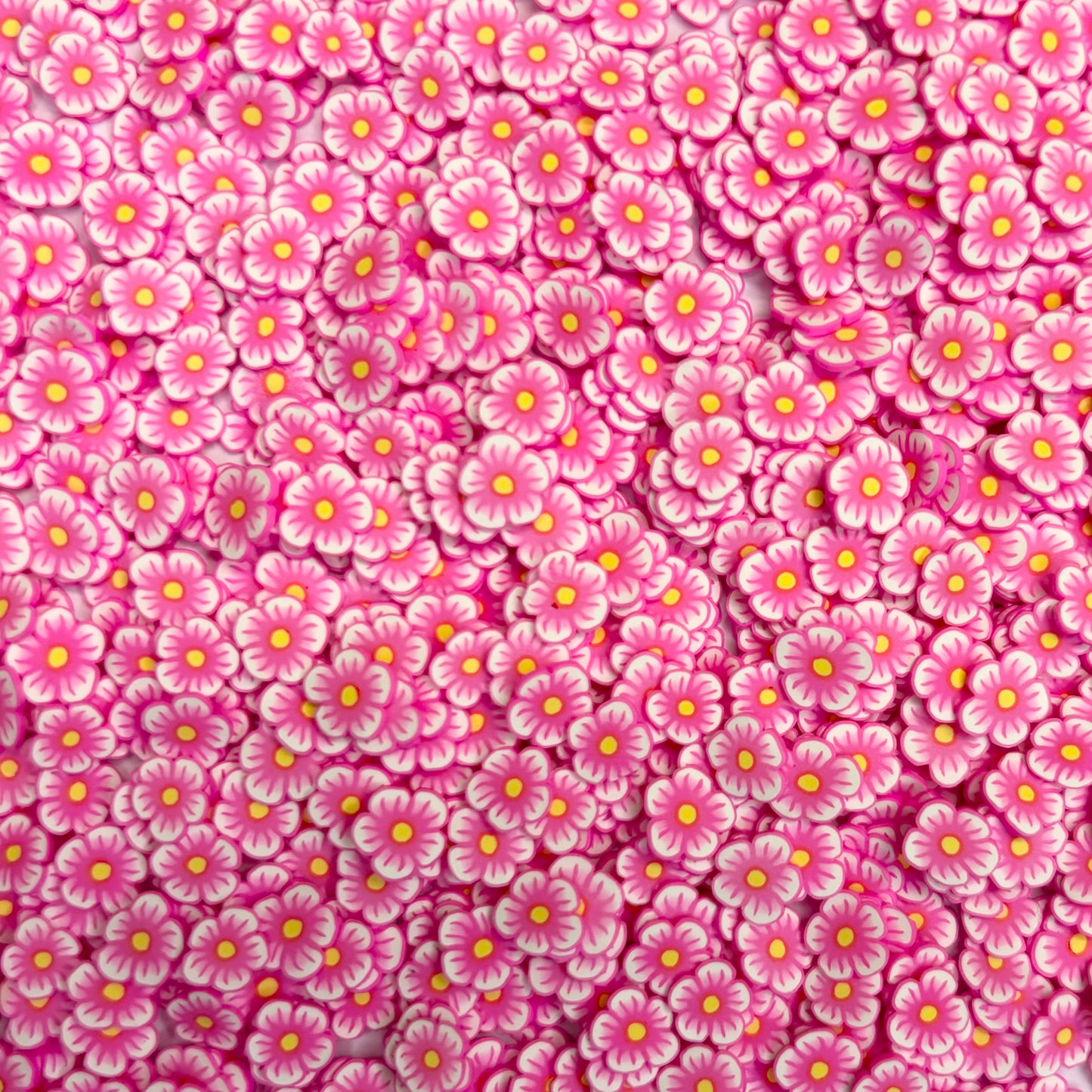 Pink Daisies - Polymer Clay Slices