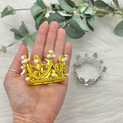3D Pearl Crown Topper - 1 Pack Cabochon