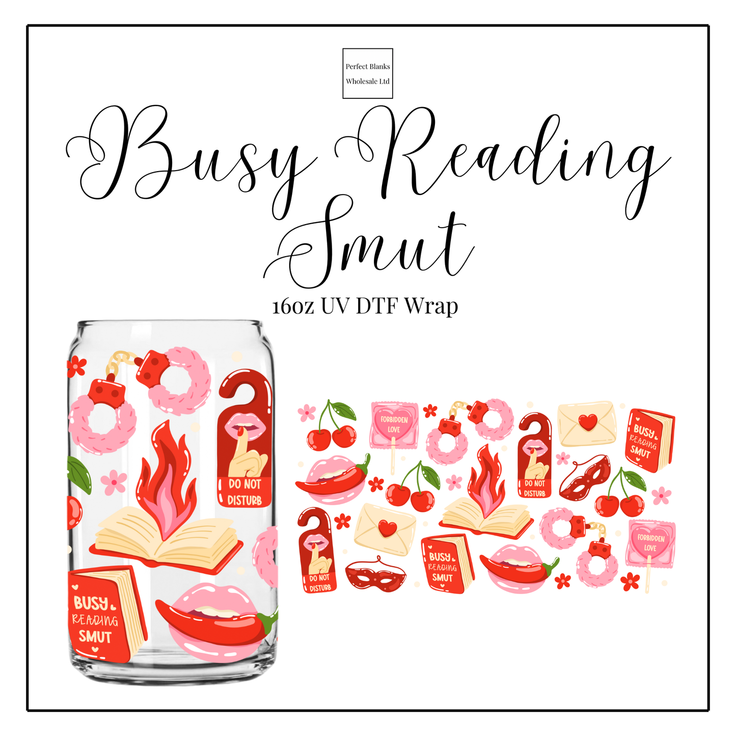 Busy Reading Smut 16oz UVDTF