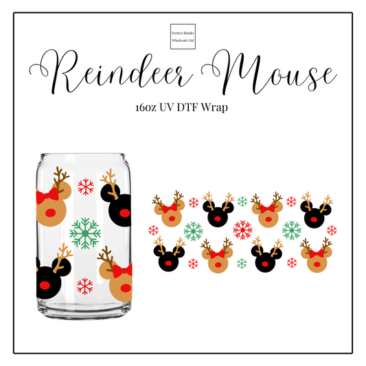 Reindeer Mouse 16oz UVDTF