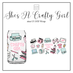 She’s A Crafty Girl 16oz UVDTF