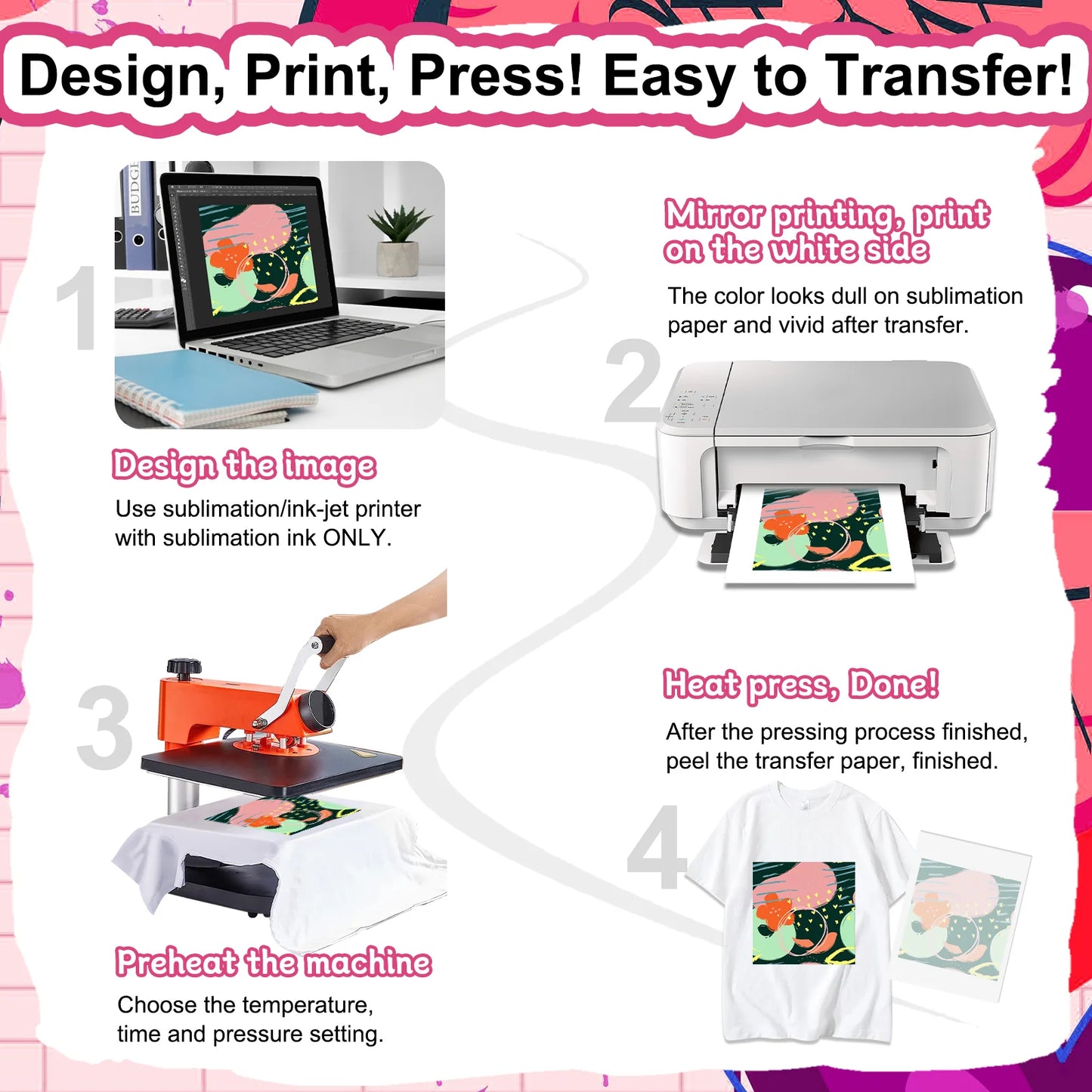 TeckWrap Sublimation Paper A4 - 8.3"x 11.7" (100 sheets)