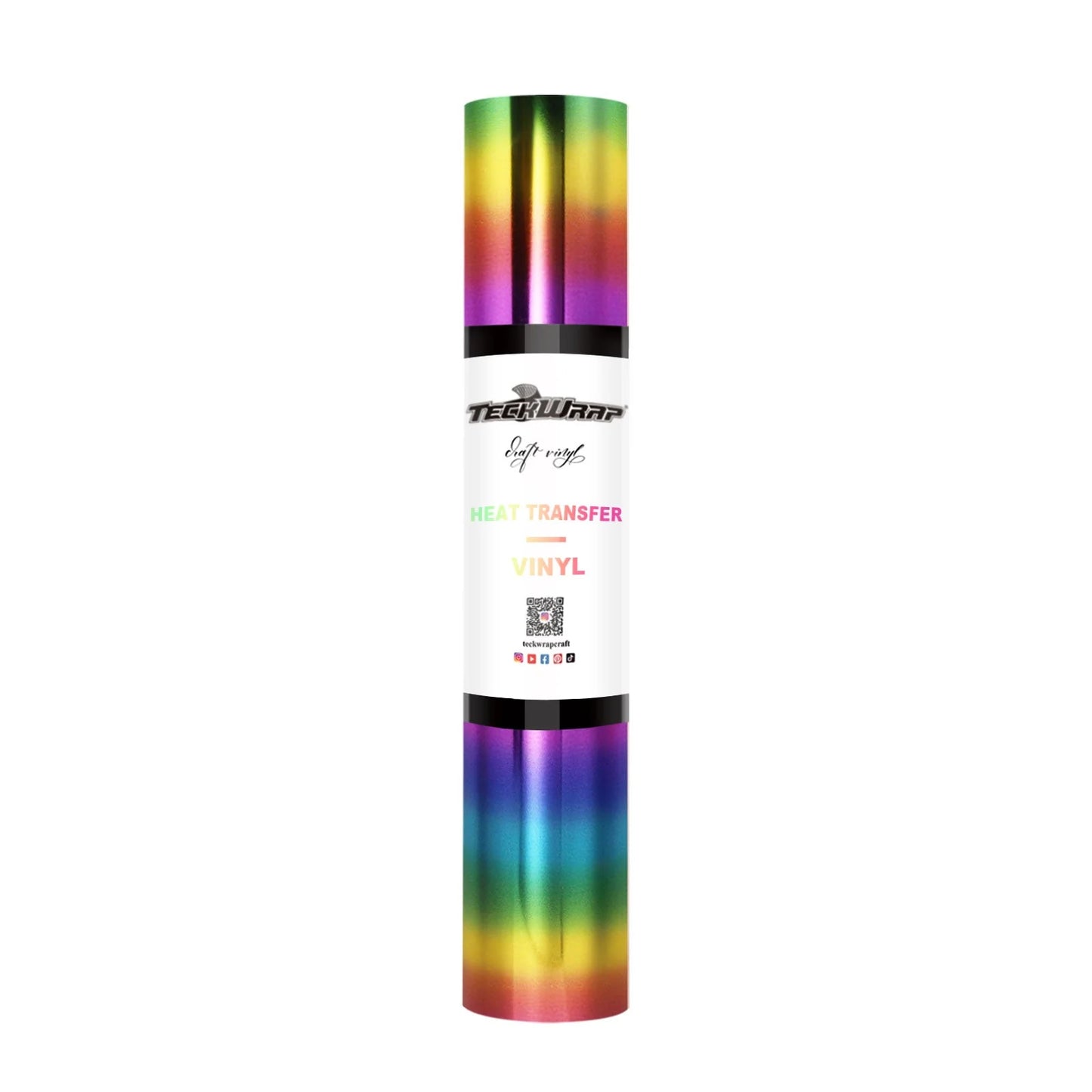 Teckwrap Rainbow Stripes Metallic Chrome HTV - 5ft