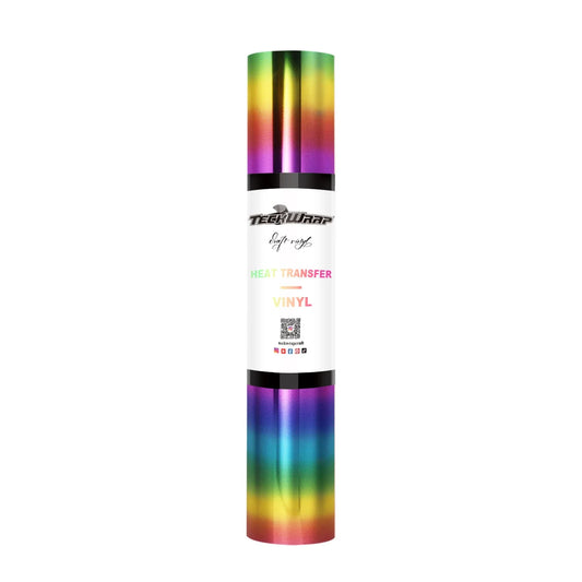 Teckwrap Rainbow Stripes Metallic Chrome HTV - 5ft