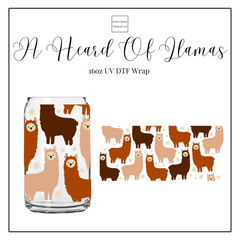 A Herd Of Llamas 16oz UVDTF