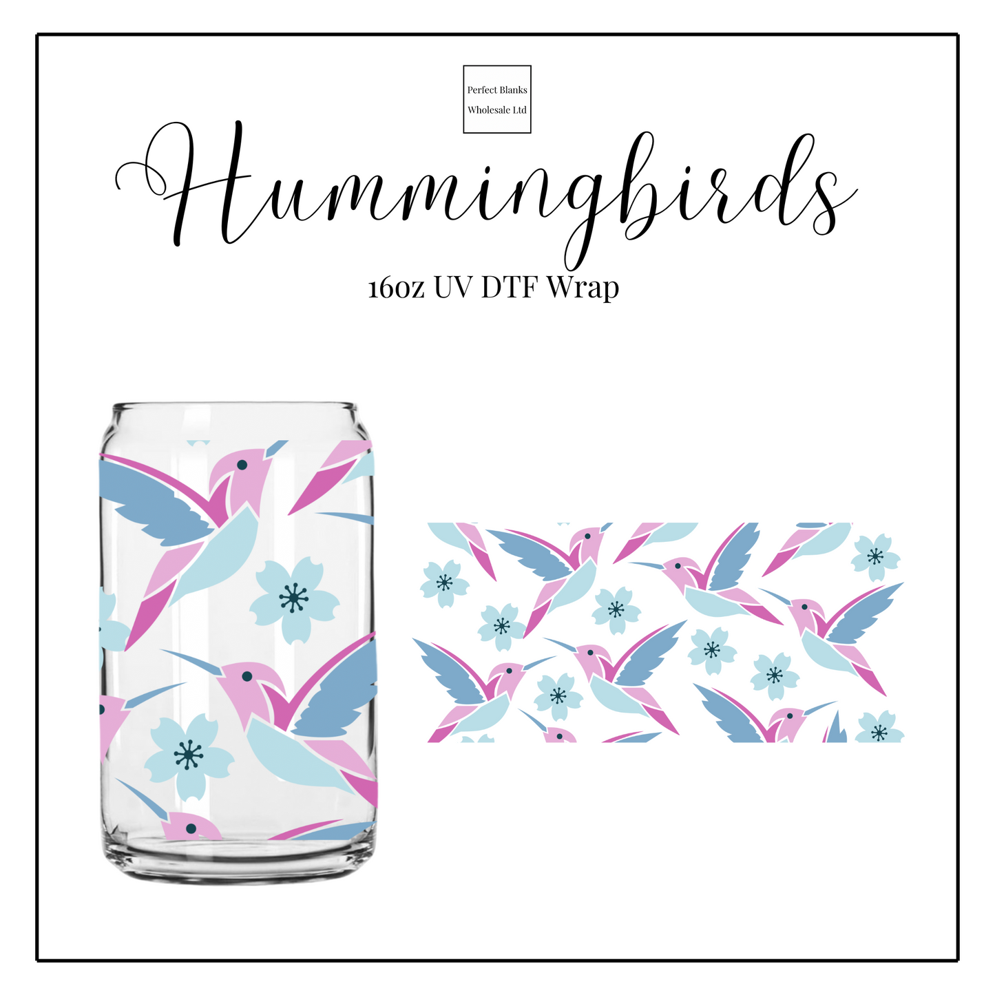 Hummingbirds 16oz UVDTF