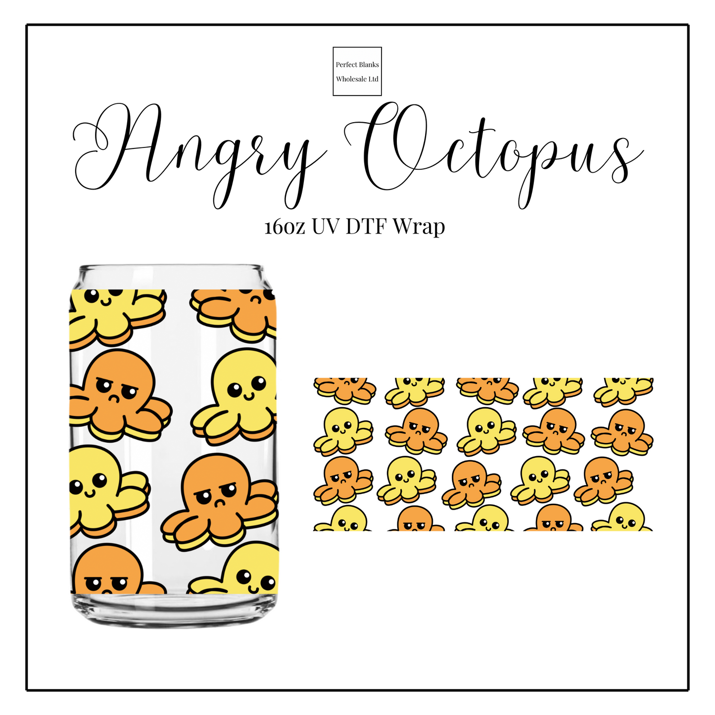 Angry Octopus 16oz UVDTF