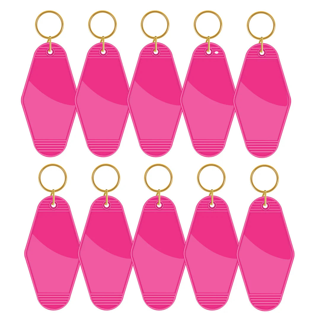 TeckWrap Motel Keychains Blanks - Bold Pink