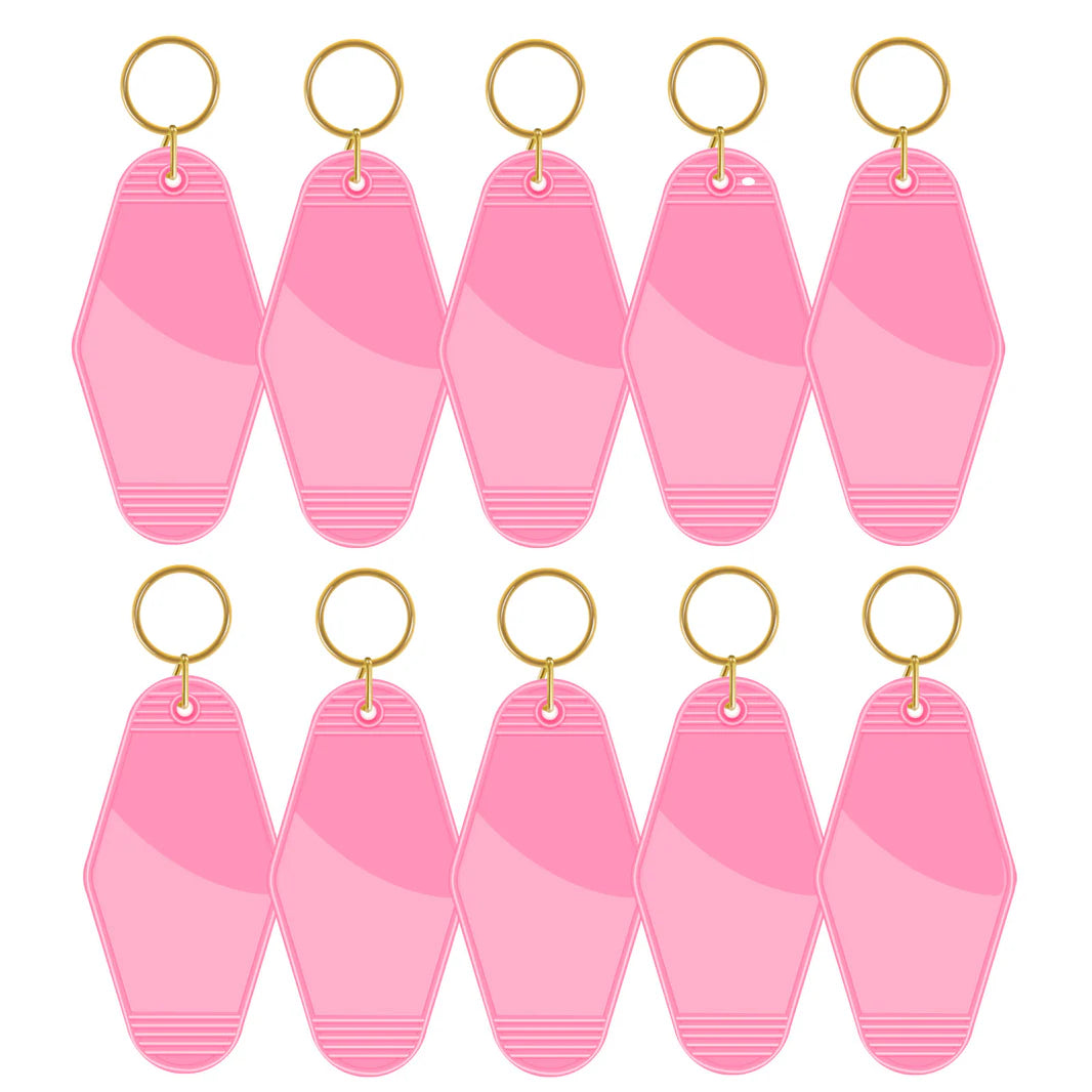 TeckWrap Motel Keychains Blanks - Barbie Pink