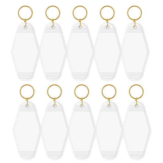 TeckWrap Motel Keychains Blanks - Clear