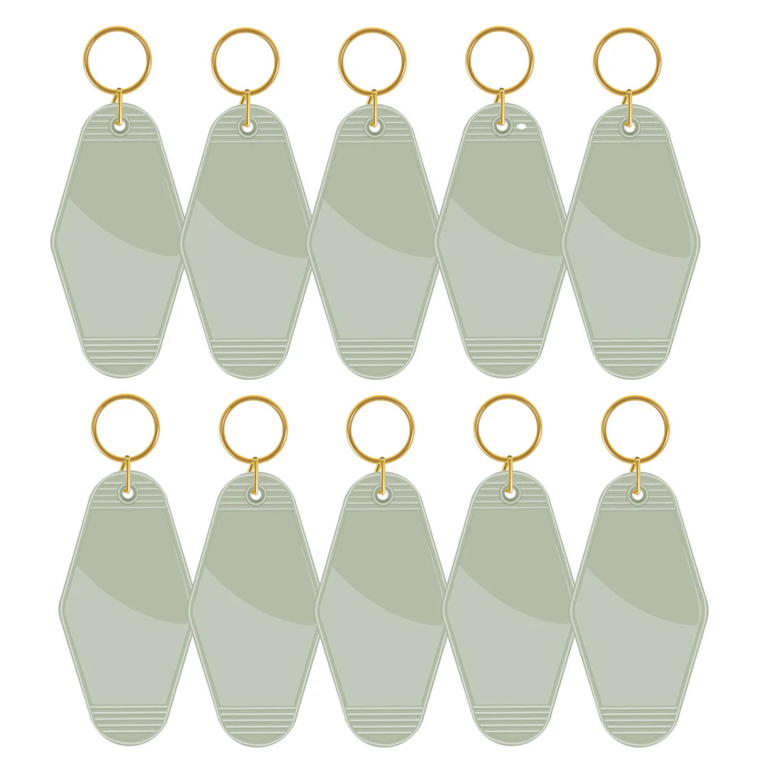 TeckWrap Motel Keychains Blanks - Light Khaki Green
