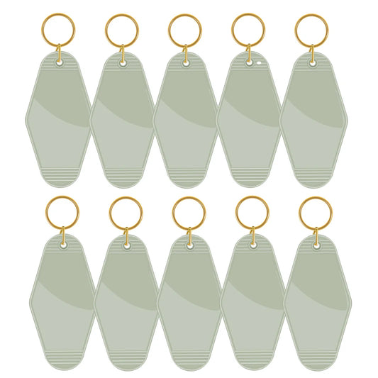TeckWrap Motel Keychains Blanks - Light Khaki Green