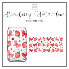 Strawberry Watercolour 16oz UVDTF