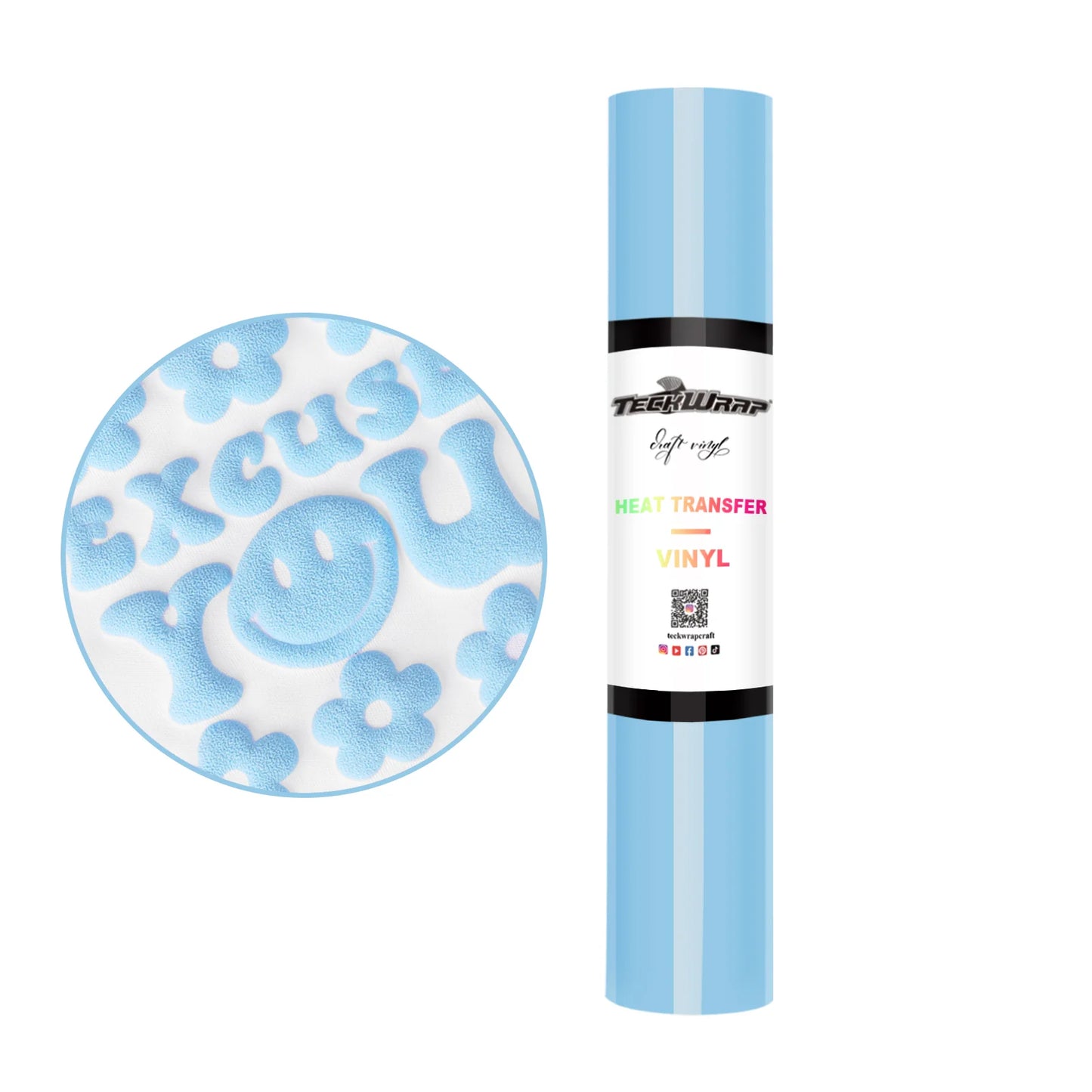 Teckwrap Baby Blue Puff HTV - 5ft