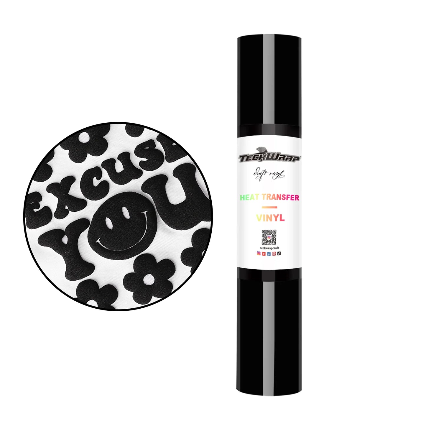Teckwrap Black Puff HTV - 5ft