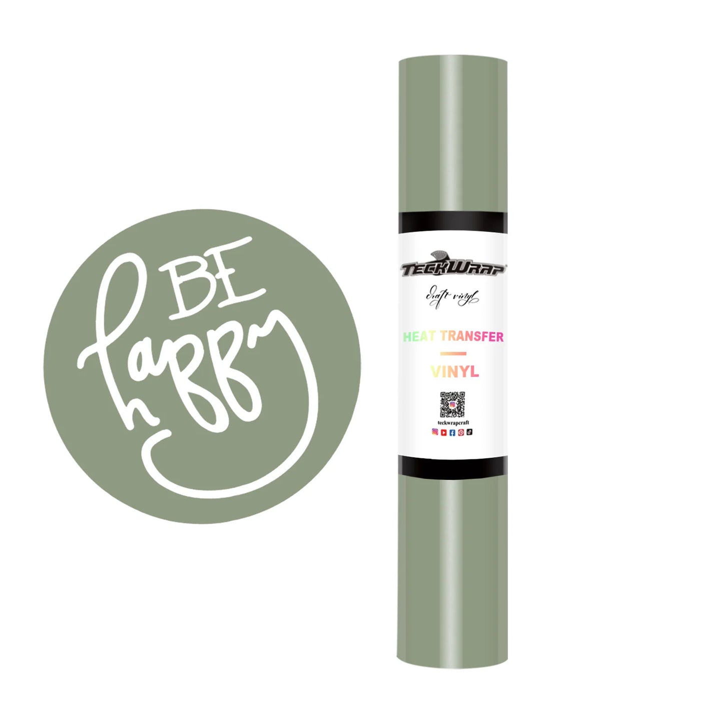 Teckwrap Khaki Green PU HTV - 5ft