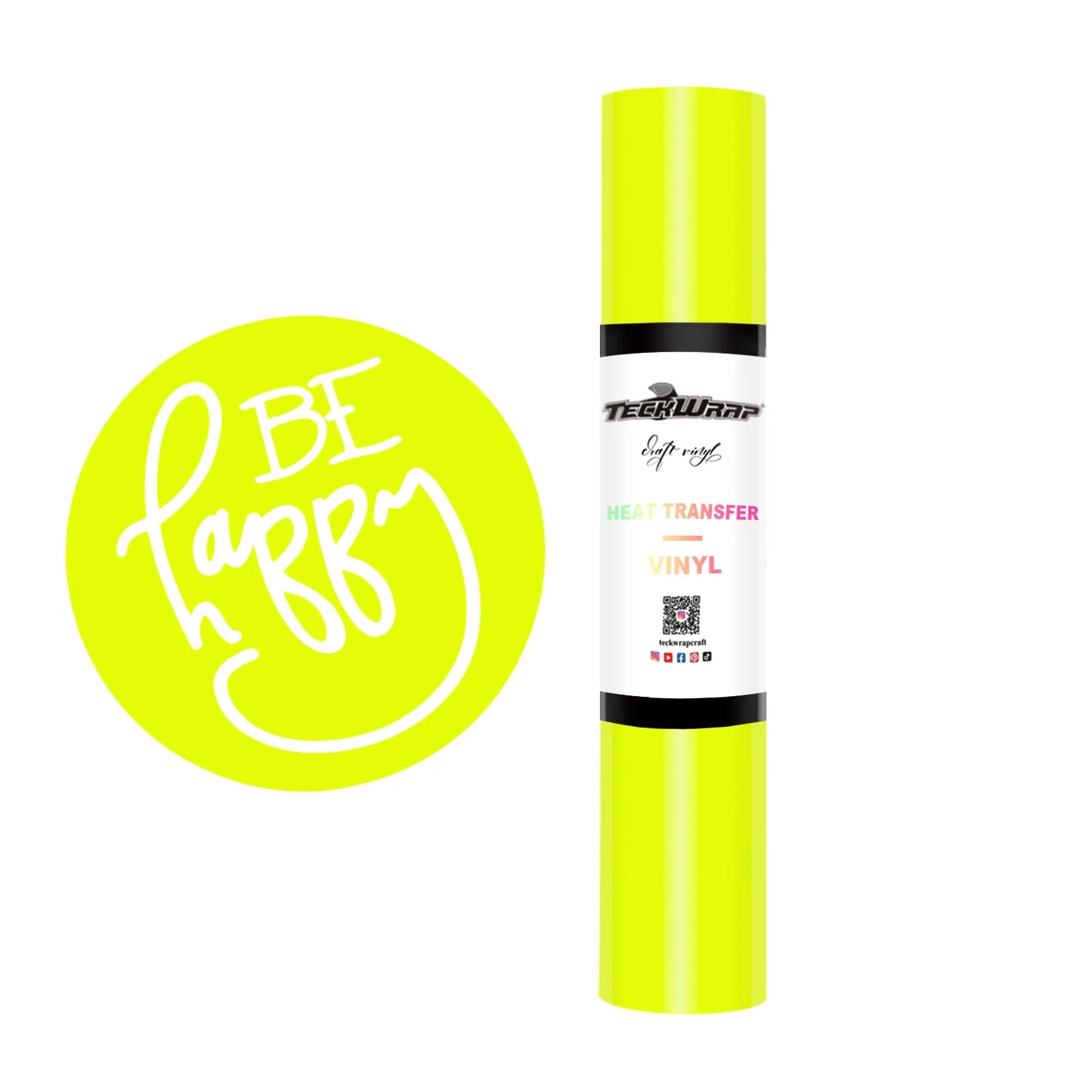 Teckwrap Neon Yellow PU HTV - 5ft